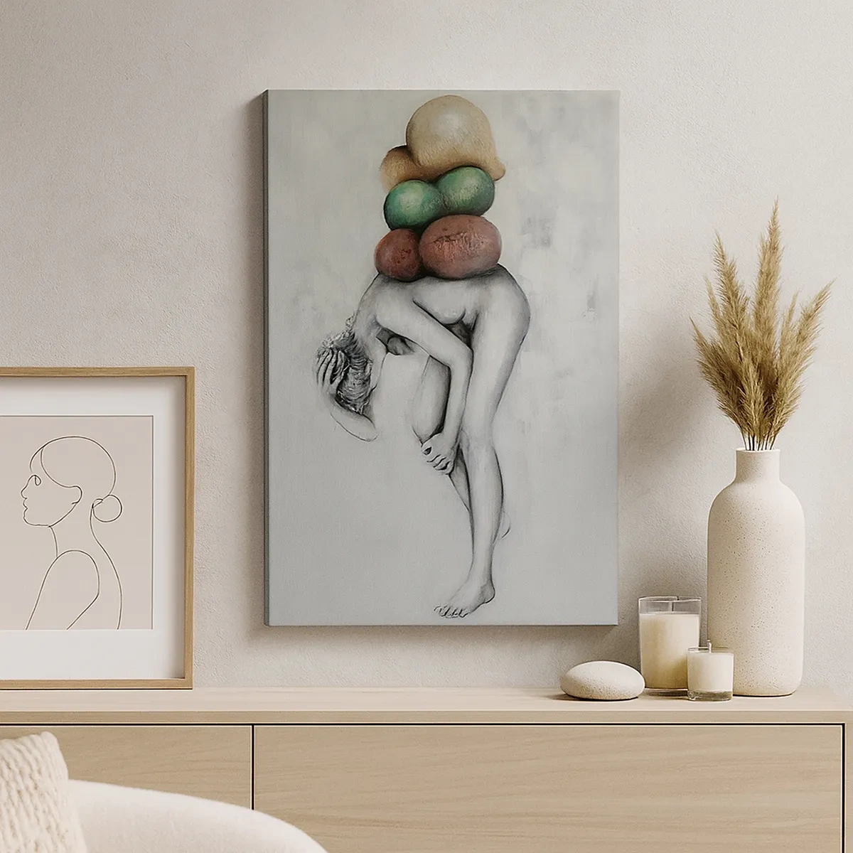 Quadro em tela - O fardo da vida - 50x70 cm