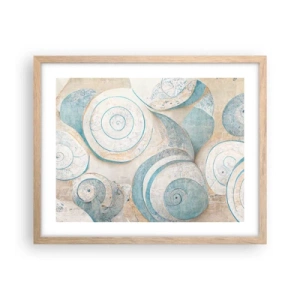 Pôster com moldura de carvalho claro - O que há dentro da casca? - 50x40 cm