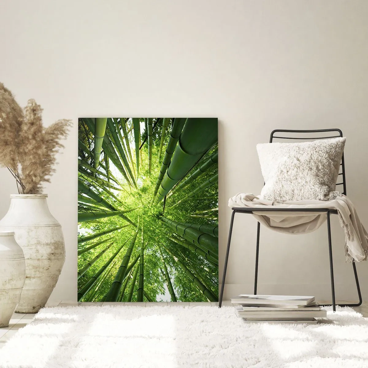 Quadro em vidro - Em um bosque de bambu - 50x70 cm