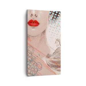 Quadro em tela - Heroína de cartoon - 45x80 cm