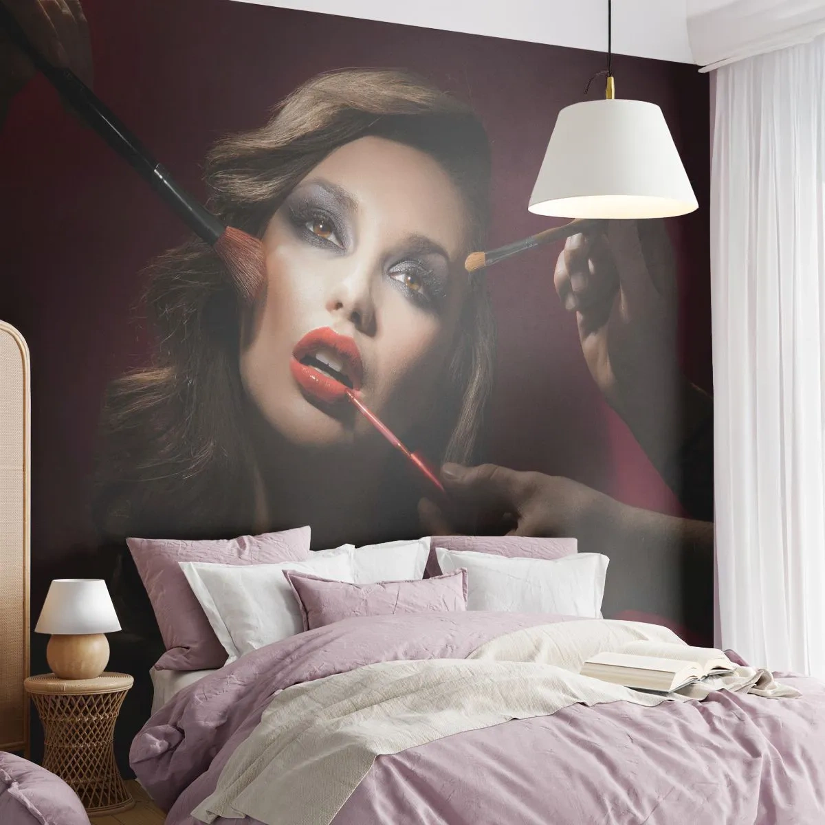 Papel de Parede Autocolante Deluxe Sticker - Bela sonhadora - Mulher, Inventar, Atriz - 250x175 cm