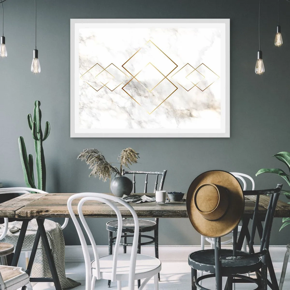 Pôster em moldura branca - Vista ao infinito - 91x61 cm