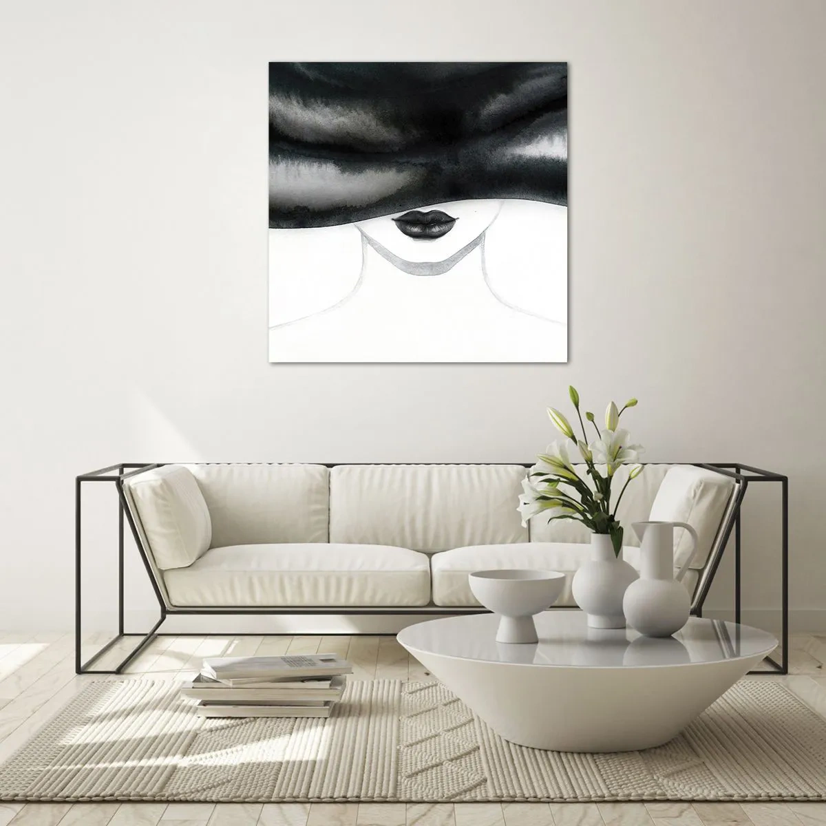 Quadro em vidro - Mistério sensual - 70x70 cm