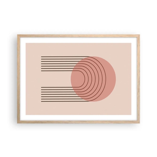 Pôster com moldura de carvalho claro - Atração irresistível - 70x50 cm