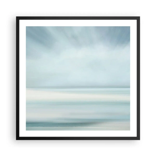 Pôster com moldura preta - Paz ao horizonte - 60x60 cm