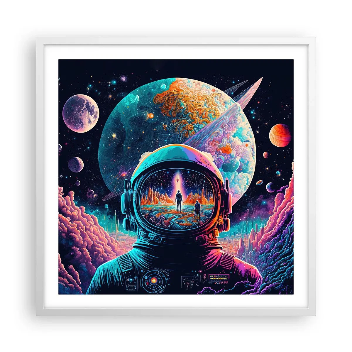 Pôster em moldura branca - Os filósofos não sonharam com isso - 60x60 cm