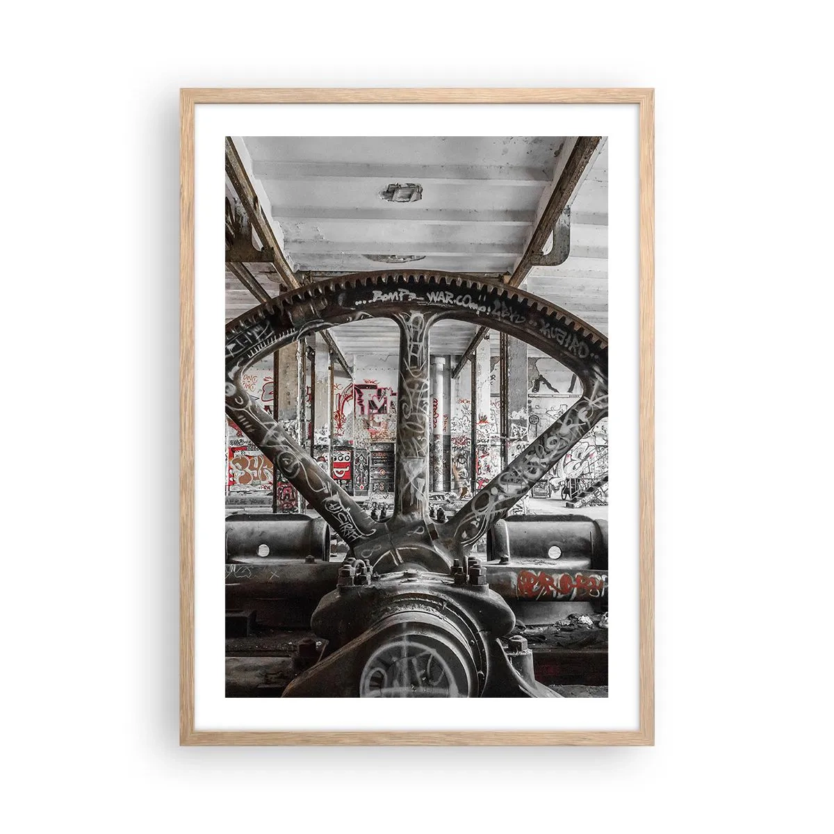 Pôster com moldura de carvalho claro - A vida secreta da fábrica - 50x70 cm