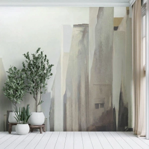 Papel de Parede Premium Sand - Sonho com a cidade - Minimalista, Brilhante, Cidade - 100x70 cm