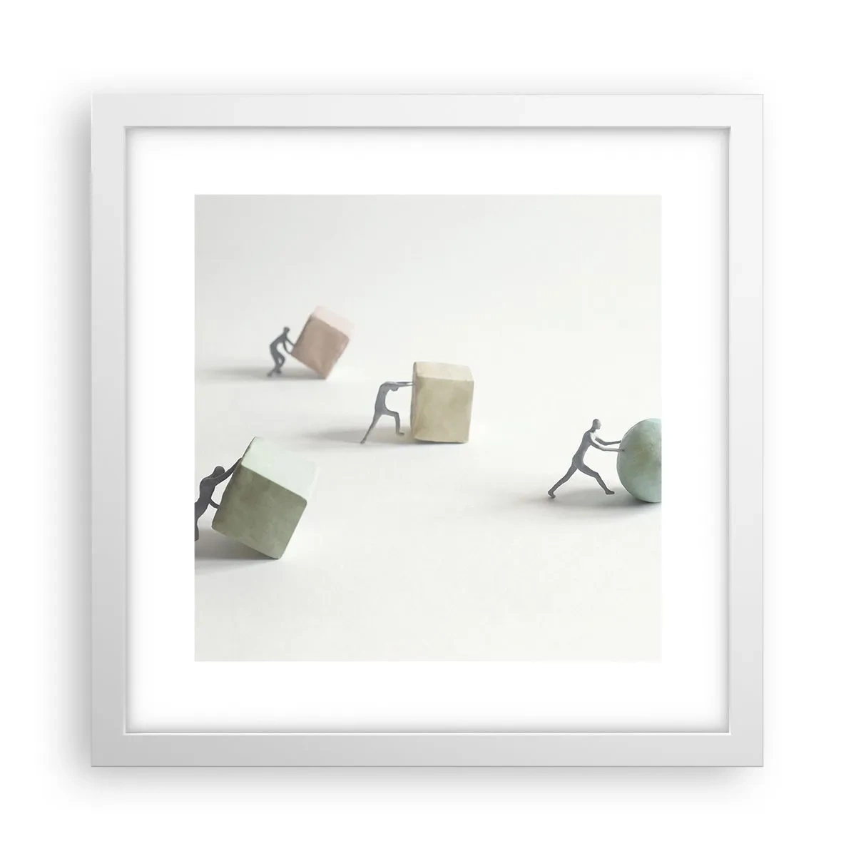 Pôster em moldura branca - É a vida - 30x30 cm