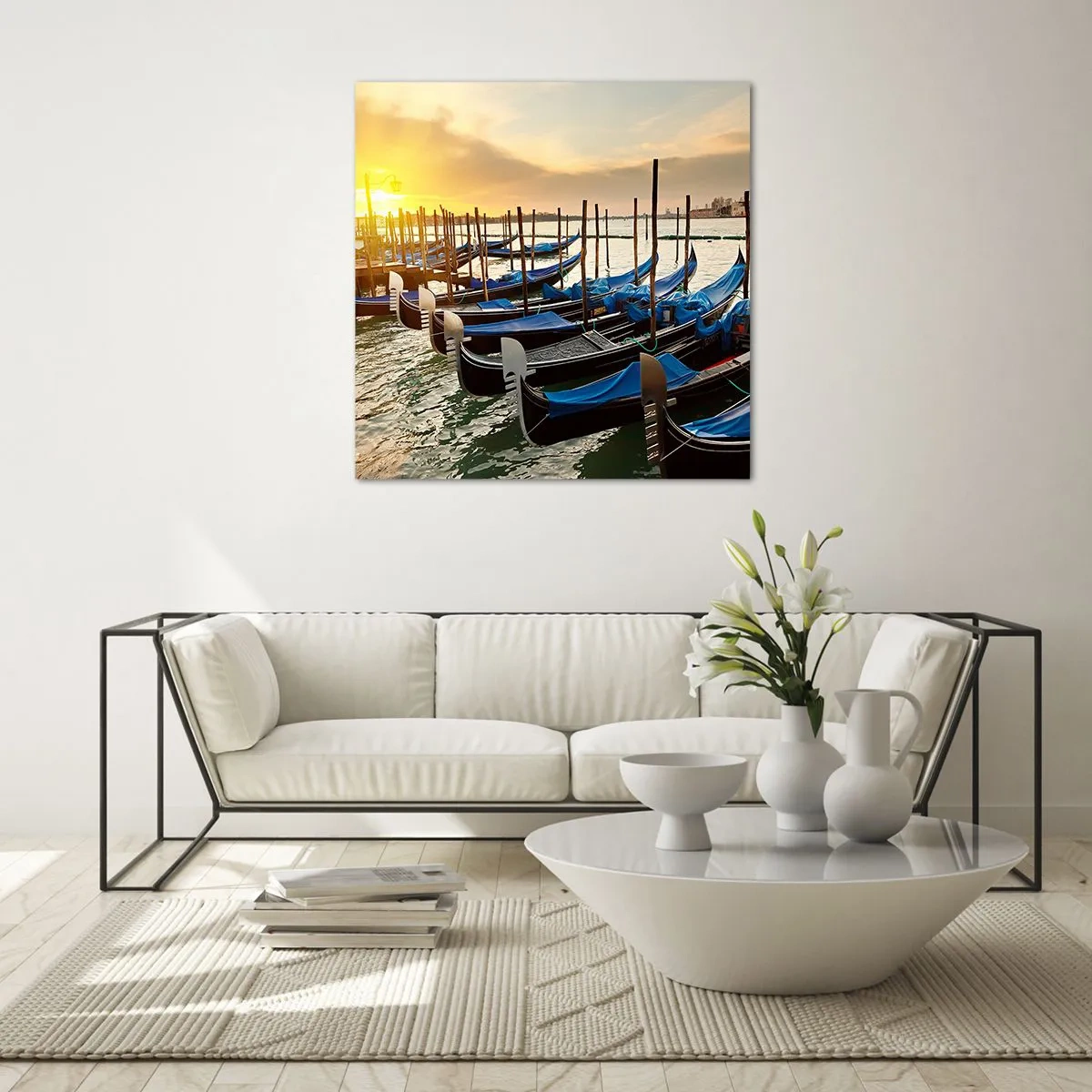 Quadro em vidro - Antes que o burburinho chegue - 70x70 cm