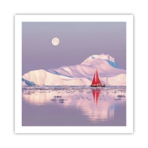 Pôster - O calor da vela, a frieza do gelo - 60x60 cm