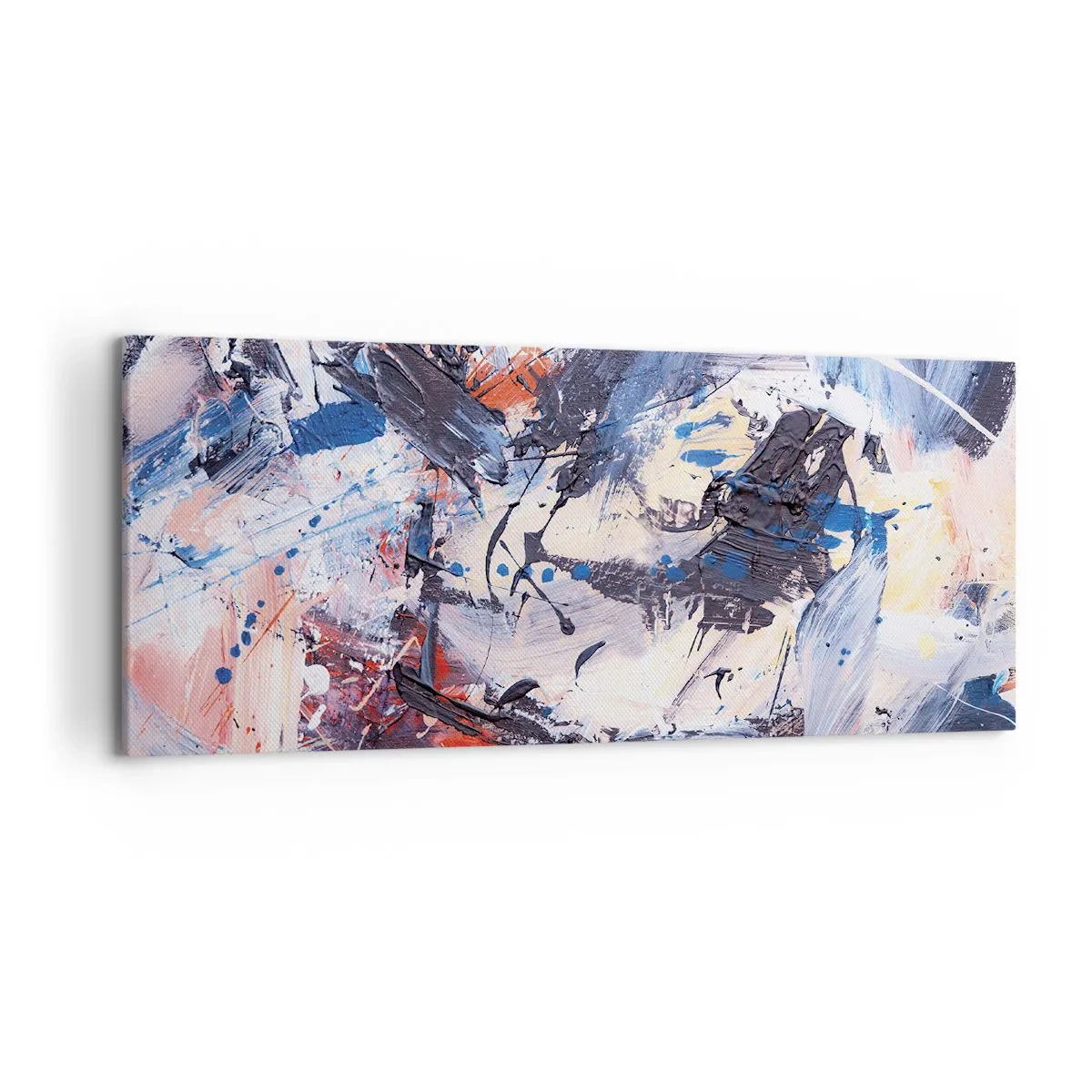 Quadro em tela - Dança louca da abstração - 120x50 cm