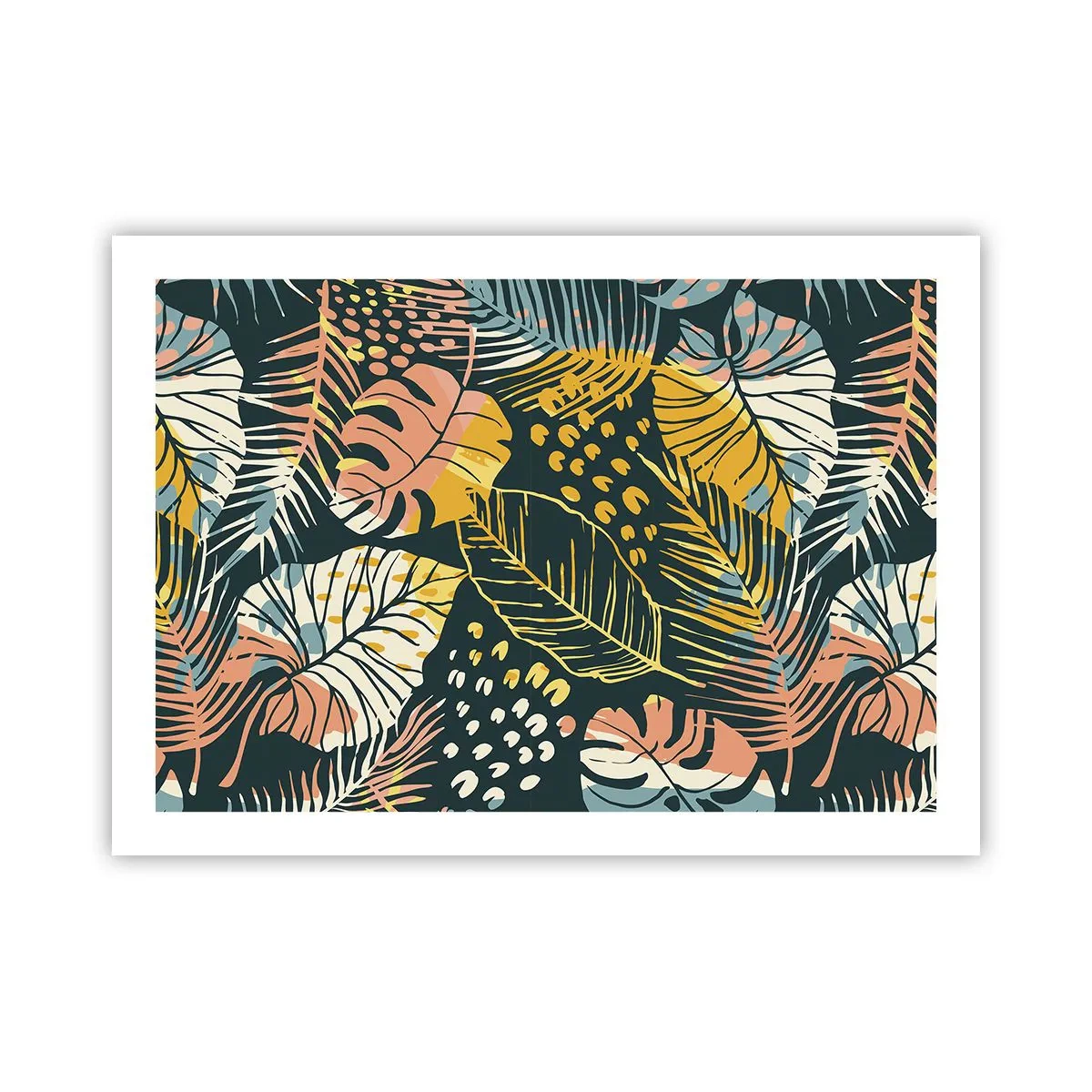 Pôster - Fantasia de folhas - 70x50 cm