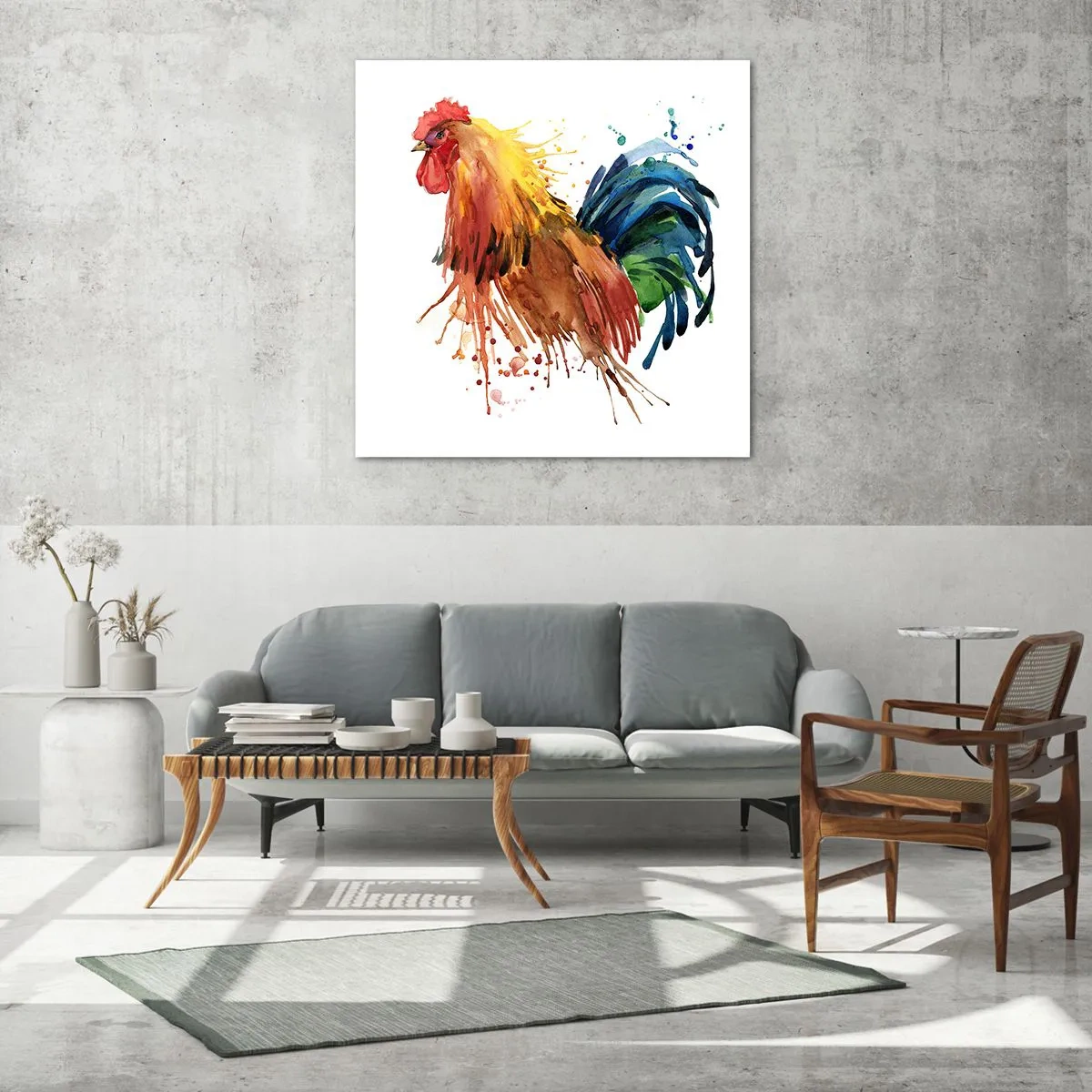 Quadro em vidro - Manto real, orgulho real - 30x30 cm