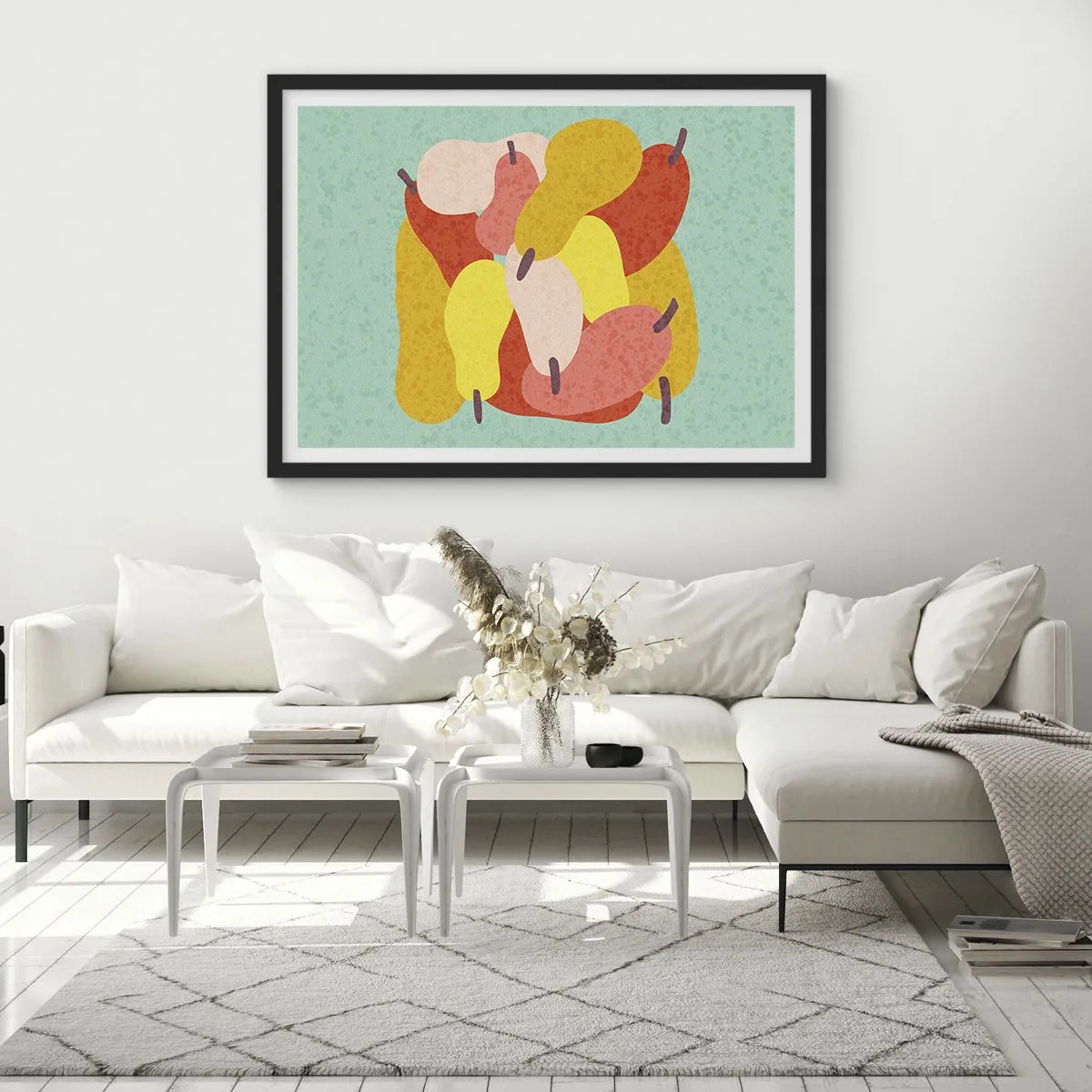 Pôster com moldura preta - Experimente o sol de verão - 100x70 cm