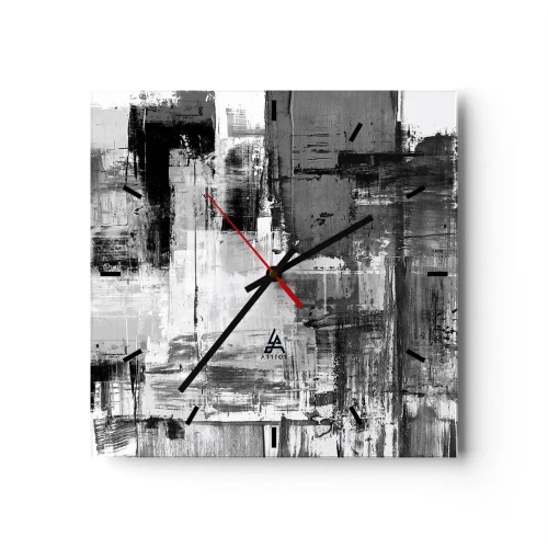 Relógio de parede - Relógio em vidro - O cinza é lindo - 30x30 cm