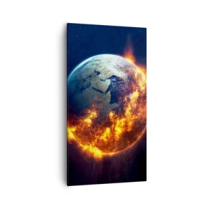 Quadro em tela - A chama do apocalipse - 55x100 cm