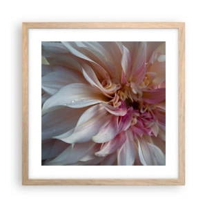 Pôster com moldura de carvalho claro - Frescor florescente - 40x40 cm
