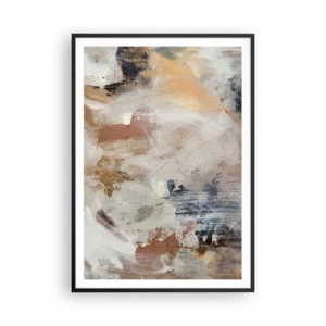 Pôster com moldura preta - Abstração enevoada - 70x100 cm