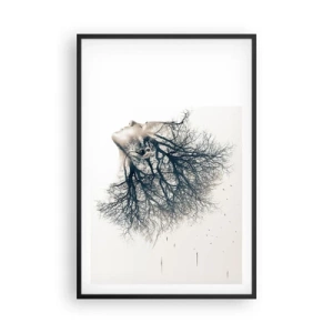 Pôster com moldura preta - Ouvir o sussurro da árvore - 61x91 cm