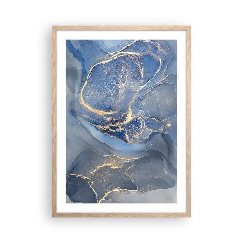 Pôster com moldura de carvalho claro - Pó dourado - 50x70 cm