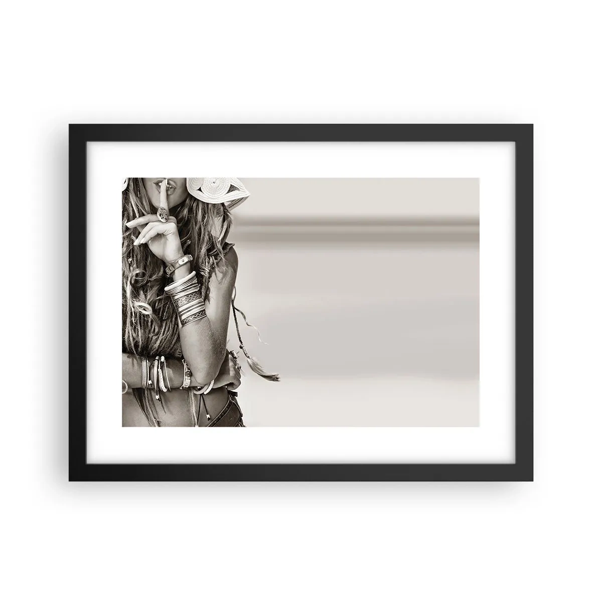 Pôster com moldura preta - Como uma menina - 40x30 cm