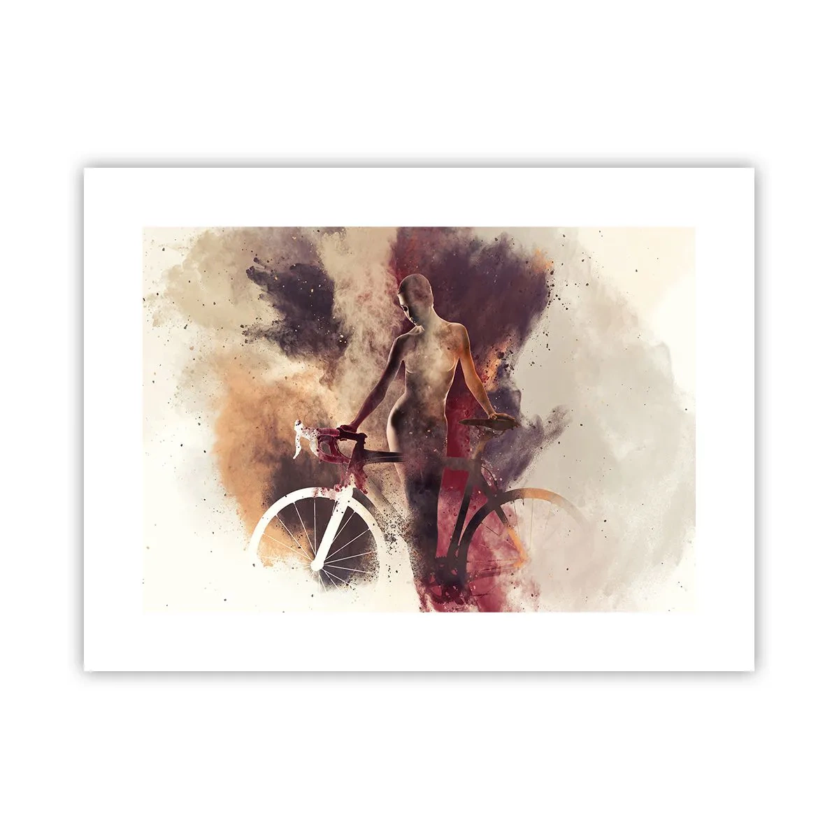 Pôster - Uma alma de bicicleta em formas de mármore - 40x30 cm