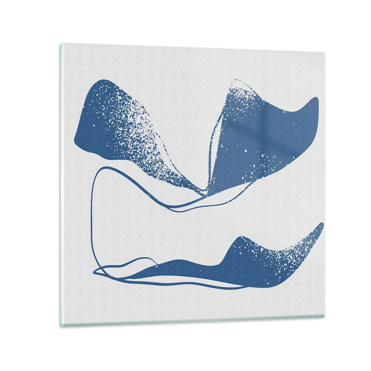 Quadro em vidro - Abstração alada - 40x40 cm