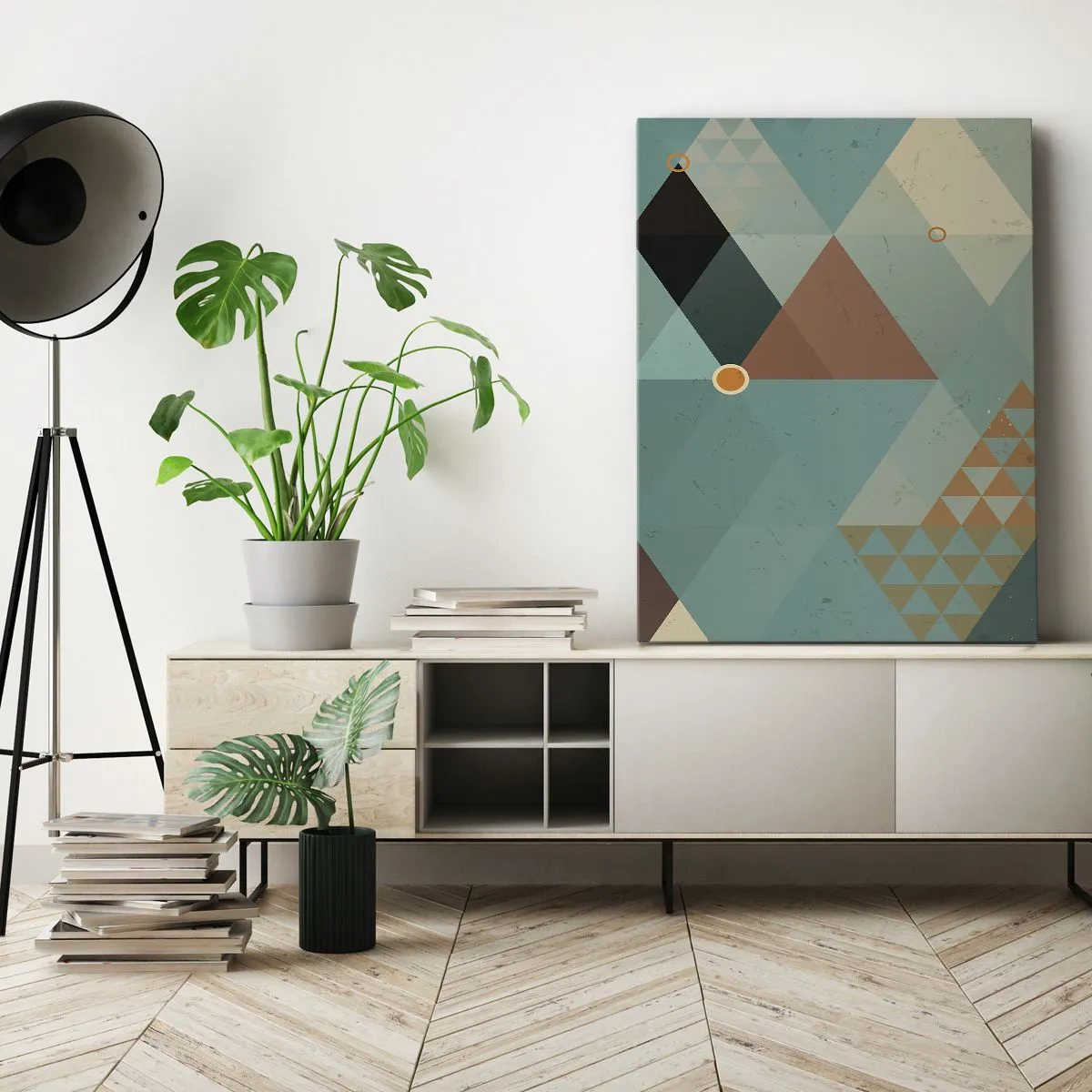 Quadro em tela - A unidade de muitos, os muitos da unidade - 45x80 cm