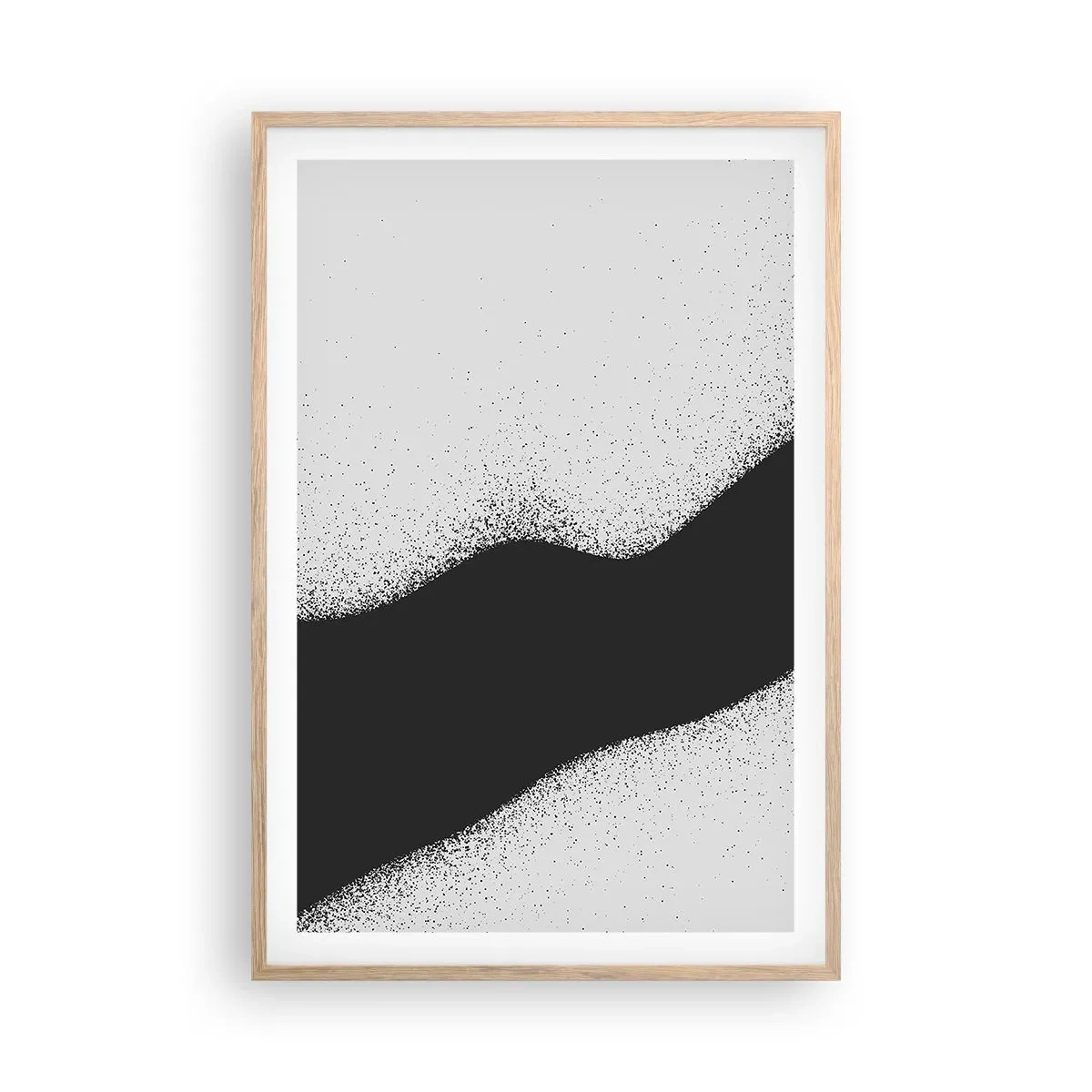 Pôster com moldura de carvalho claro - Equilíbrio suave - 61x91 cm