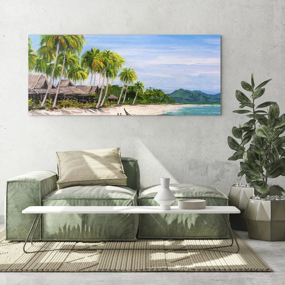 Quadro em vidro - Um sonho exótico - 100x40 cm