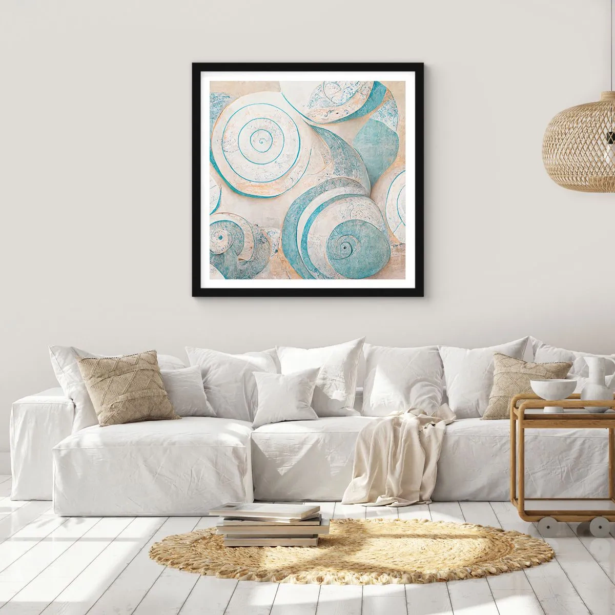 Pôster com moldura preta - O que há dentro da casca? - 50x50 cm