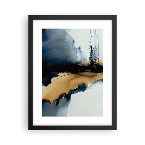 Pôster com moldura preta - Atrás da cortina - 30x40 cm