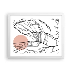 Pôster em moldura branca - Numa rede de galhos - 50x40 cm