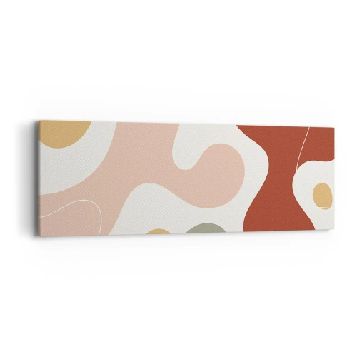 Quadro em tela - Ziguezagues ornamentais - 90x30 cm