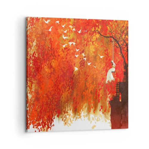 Quadro em tela - Será que vai voar com eles? - 60x60 cm