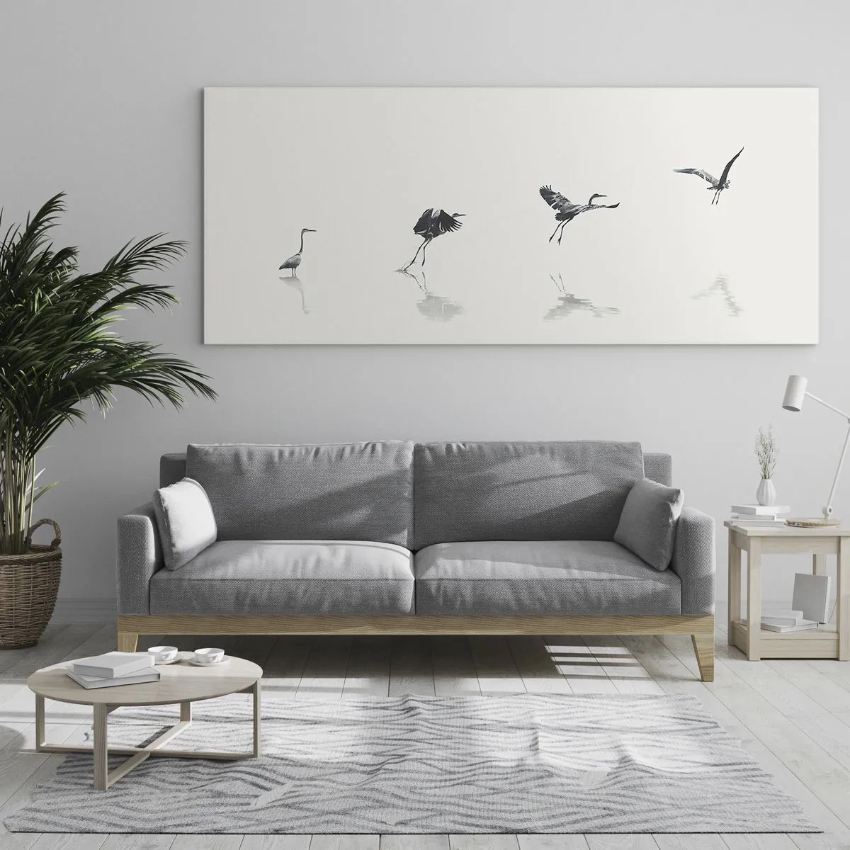 Quadro em vidro - Quatro passos simples - 160x50 cm