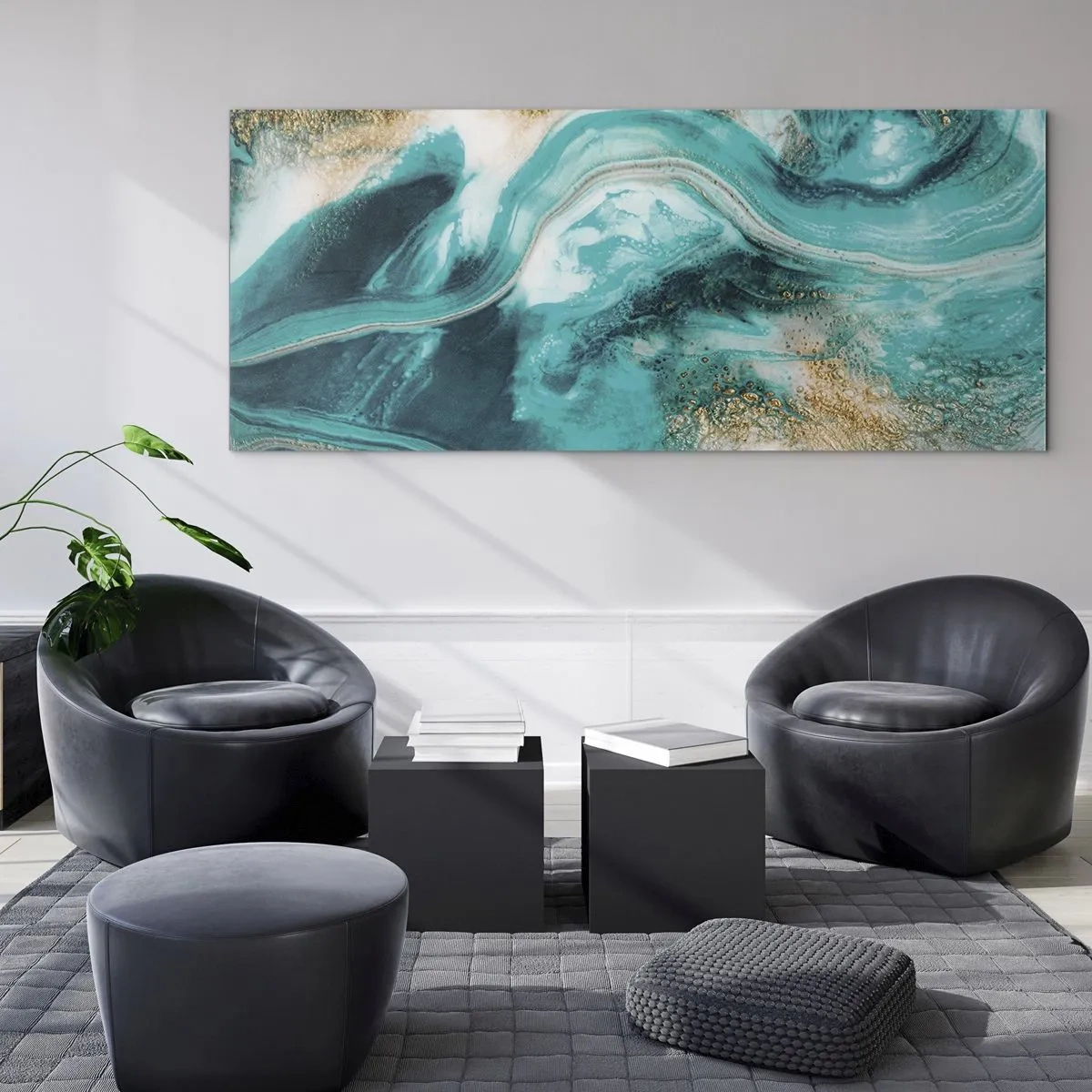 Quadro em vidro - Rio do Ouro - 140x50 cm