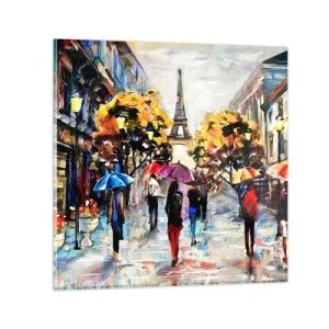 Quadro em vidro - Especialmente bonita no outono - 40x40 cm