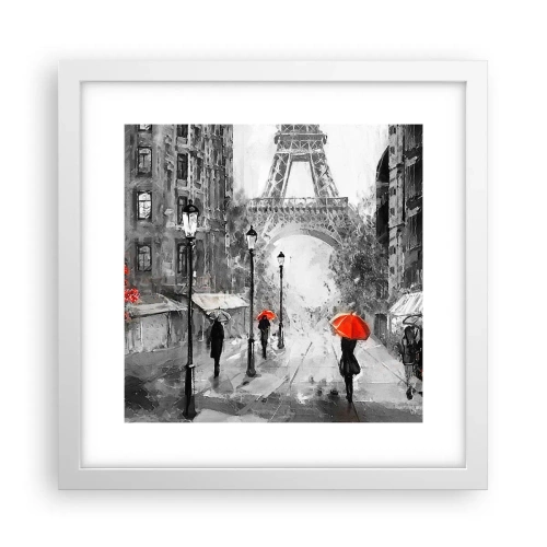 Pôster em moldura branca - Todos os caminhos levam a ela - 30x30 cm