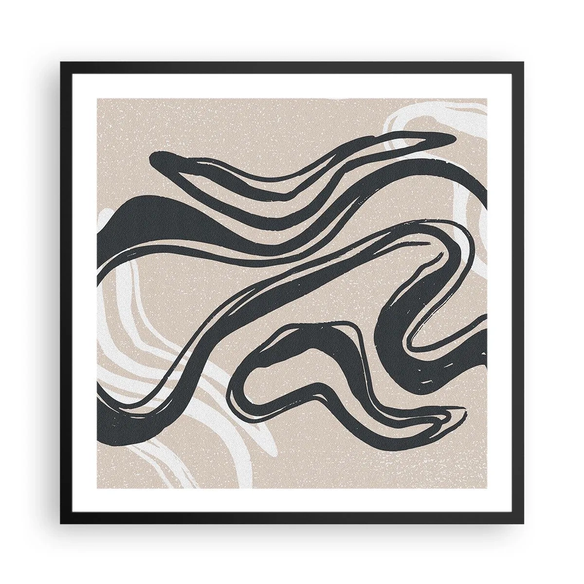 Pôster com moldura preta - Expressão multiplicada - 60x60 cm