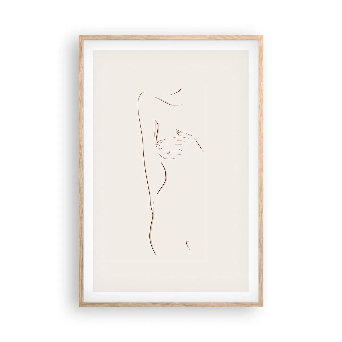 Pôster com moldura de carvalho claro - A forma do desejo - 61x91 cm