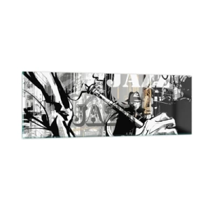 Quadro em vidro - Ao ritmo de Nova Iorque - 90x30 cm