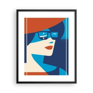 Pôster com moldura preta - Viagem de férias - 40x50 cm