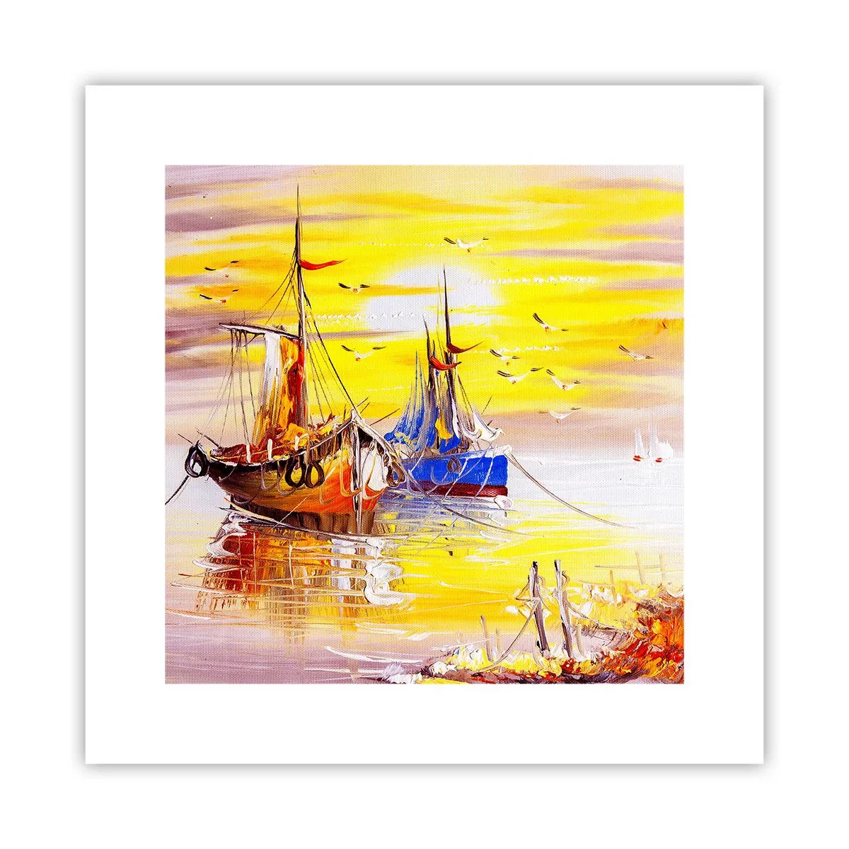 Pôster - Um merecido descanso no porto - 30x30 cm