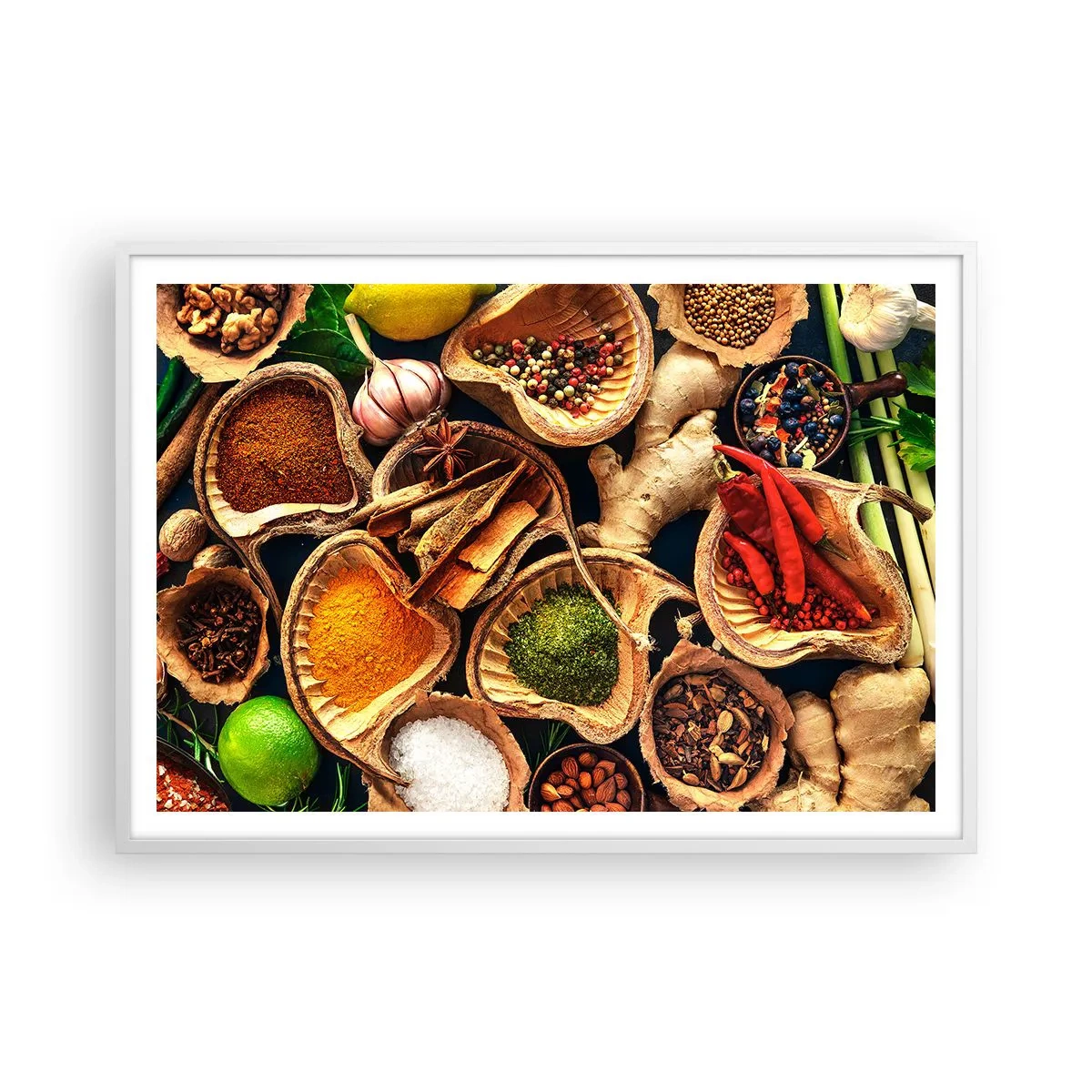 Pôster em moldura branca - Leve o que quiser - 100x70 cm