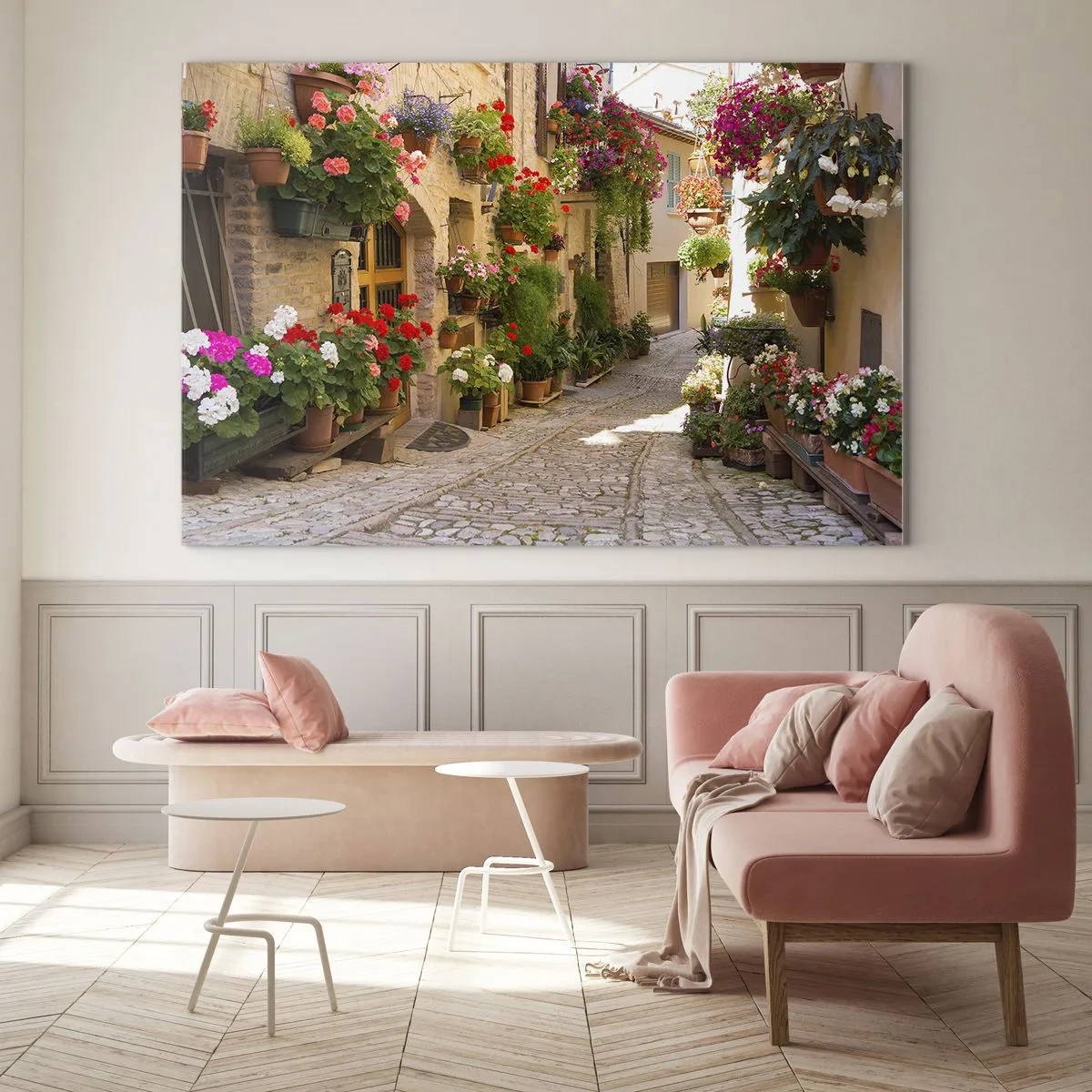 Quadro em vidro - Nas flores do dilúvio - 120x80 cm