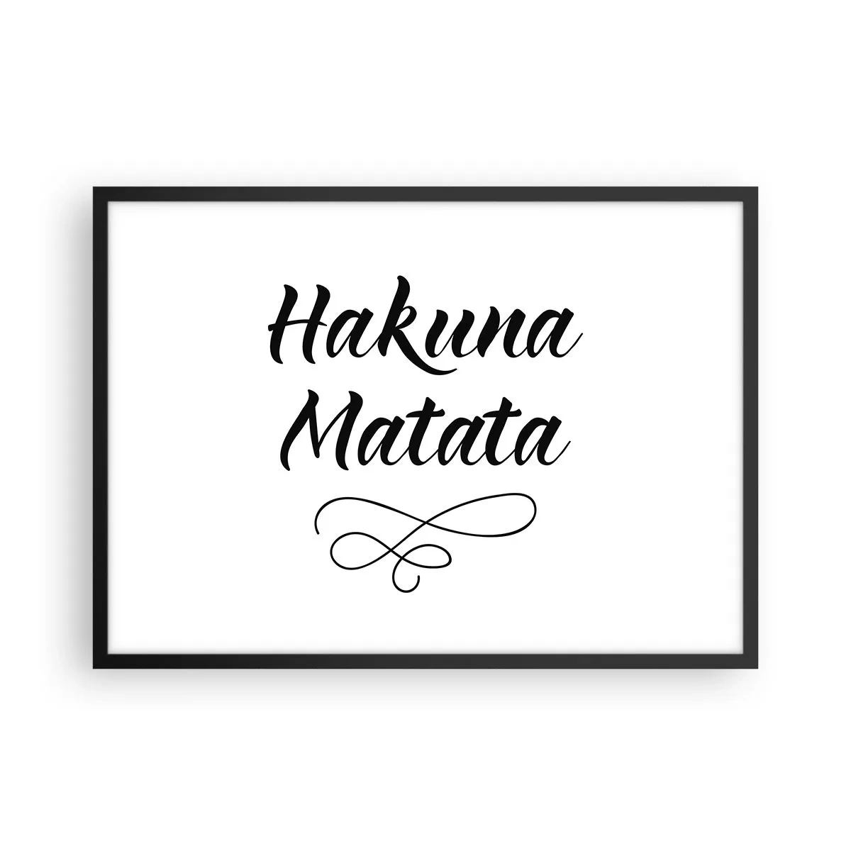 Pôster com moldura preta - O melhor conselho - 70x50 cm