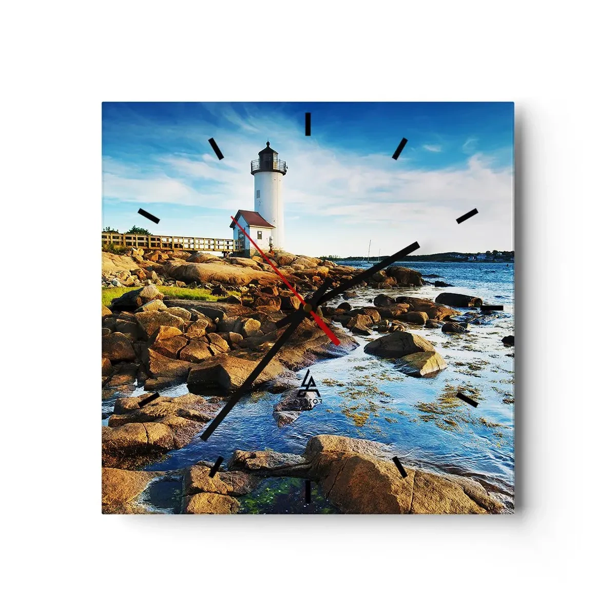 Relógio de parede - Relógio em vidro - Voltem bem, estou à espera - 30x30 cm