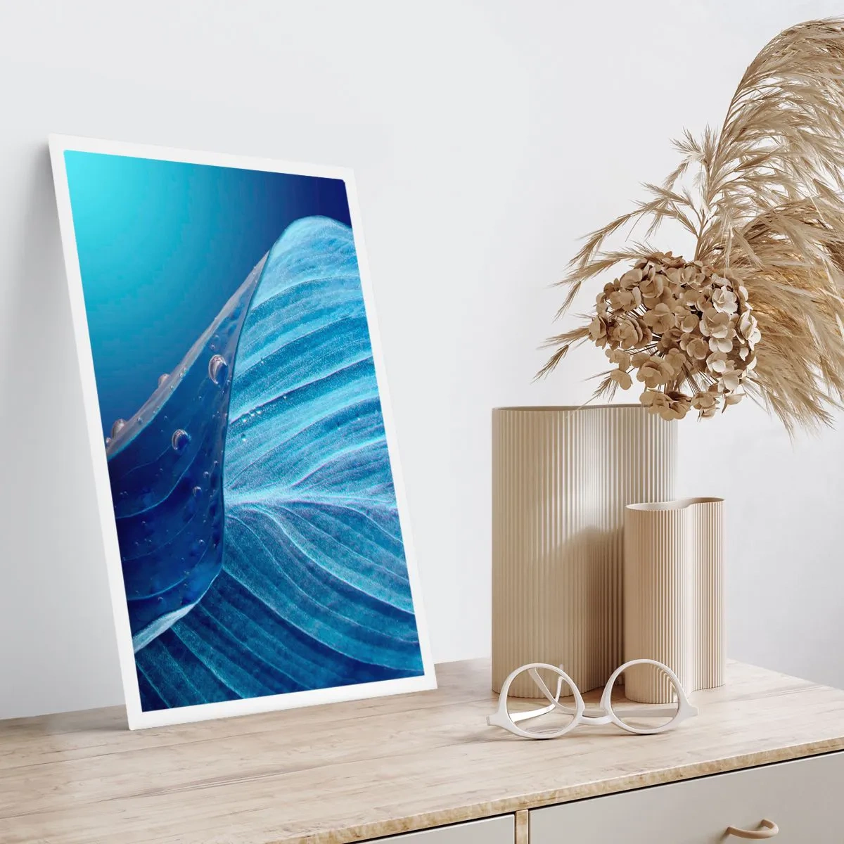 Pôster - Gotas escondidas no azul - 40x50 cm